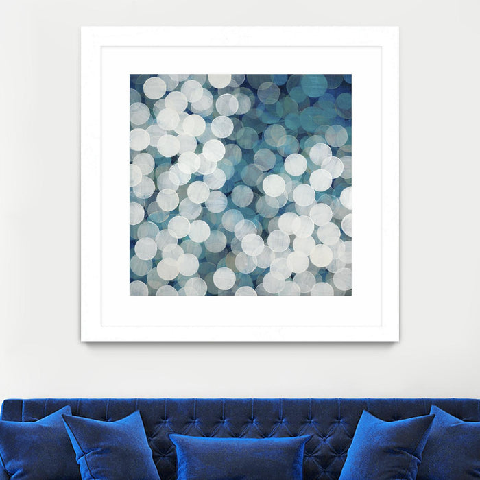 Œuvre d’art murale encadrée blanche et mate « Head In The Clouds » 36 x 36