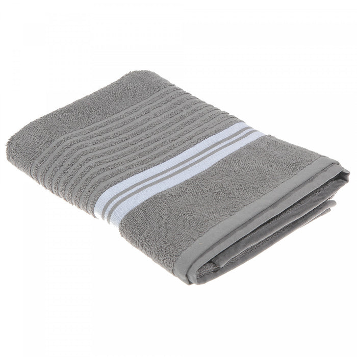 Serviette de bain gris clair 27 x 50 de luxe - ensemble de 2 serviettes