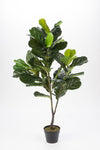 Ficus lyrata artificiel de 49 po en pot noir