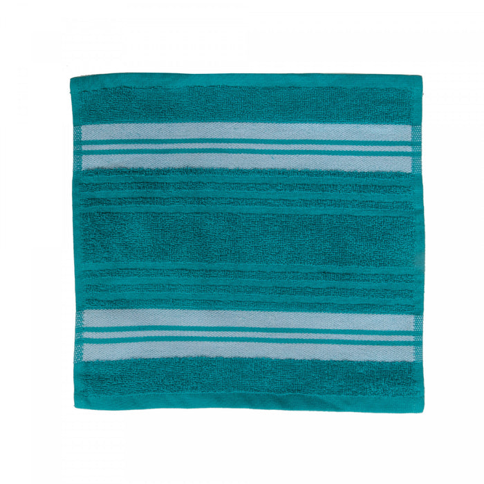 Débarbouillette bleu sarcelle 12 x 12 de luxe - ensemble de 6 serviettes