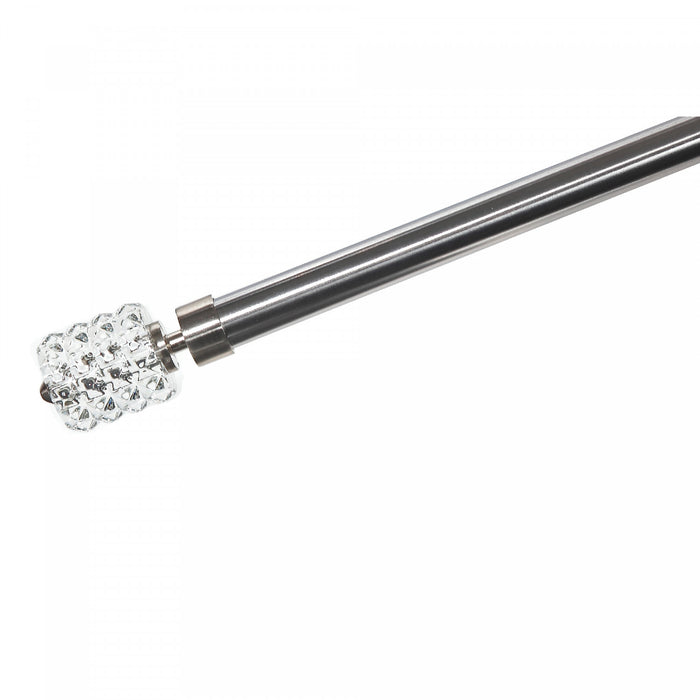Ensemble de tringles à rideaux impériales de 25 à 28 mm - couleur nickel