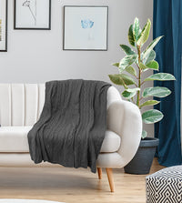 Jeté Moura 50 po x 60 po - anthracite