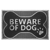 Tapis de plancher « Beware of Dog » en caoutchouc