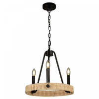 Lustre Perris noir à 3 ampoules