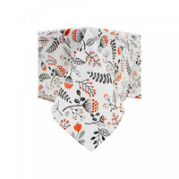 Nappe ronde de 60 po en coton ornée de fleurs de kaki
