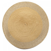 Napperon rond en vinyle avec bordure dorée - ensemble de 12
