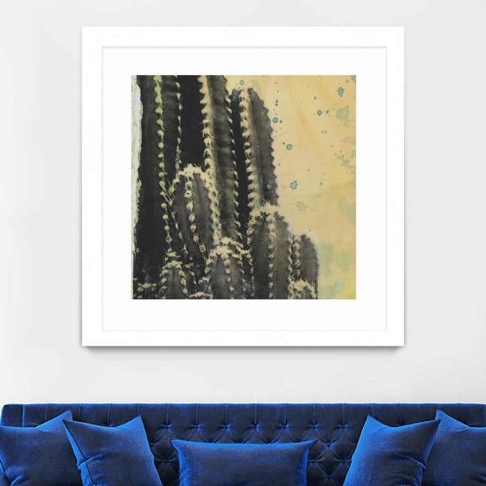 Œuvre d’art murale encadrée blanche et mate « Desert Dreams Iv » 36 x 36