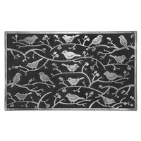 Tapis de plancher orné d’oiseaux perchés sur des branches, en caoutchouc