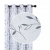 Rideau décoratif de 84 po en polyester orné de feuilles argentées - ensemble de 2 rideaux