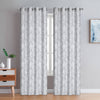 Paire de panneaux de rideaux gris à oeillets Preston - 54x95