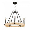 Lustre Perris noir à 5 ampoules