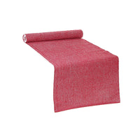 Chemin de table rouge en chambray côtelé - ensemble de 2