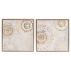 Œuvre d’art murale sur toile encadrée Helios avec impression en aluminium - ensemble de 2 décorations murales