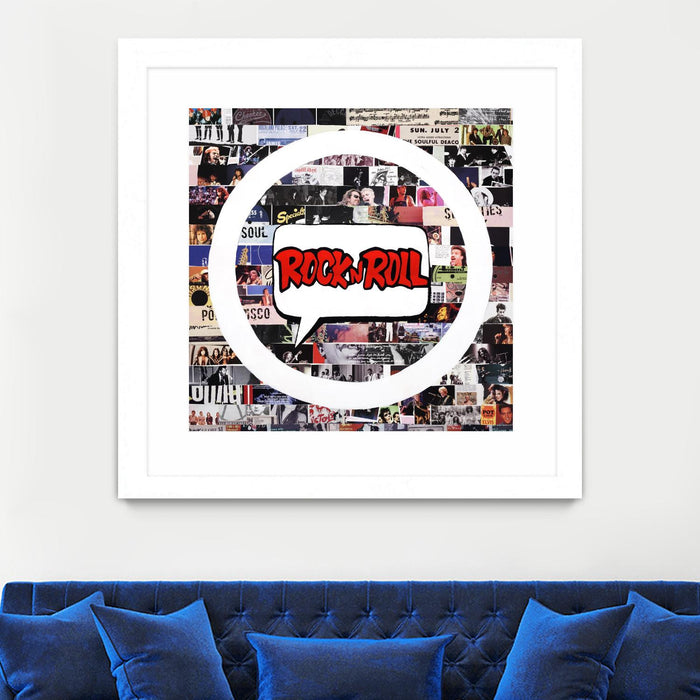 Œuvre d’art murale encadrée blanche et mate « Its Here To Stay » 30 x 30