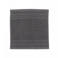 Débarbouillette nattée gris anthracite 12 x 12 - ensemble de 6 serviettes
