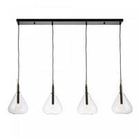 Luminaire suspendu Conic noir à 4 ampoules