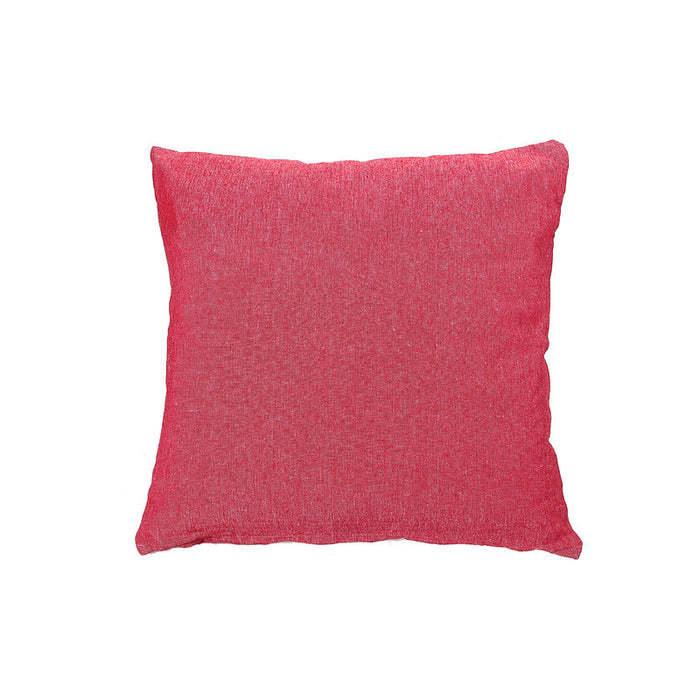 Coussin rouge en chambray avec fermeture à glissière - ensemble de 2 coussins
