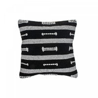 Coussin en coton tissé à la main à motif d’agrafes - ensemble de 2 coussins
