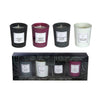 Ensemble cadeau de 4 bougies parfumées de luxe de 2,5 oz en verre