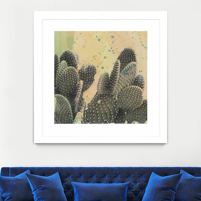 Œuvre d’art murale encadrée blanche et mate « Desert Dreams Ii » 36 x 36