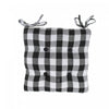 Coussin de chaise 18 po x 18 po à point à carreaux blanc - ensemble 2 coussins de chaise