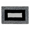 Tapis de salle de bain à bordure en microfibre noire 20 x 32