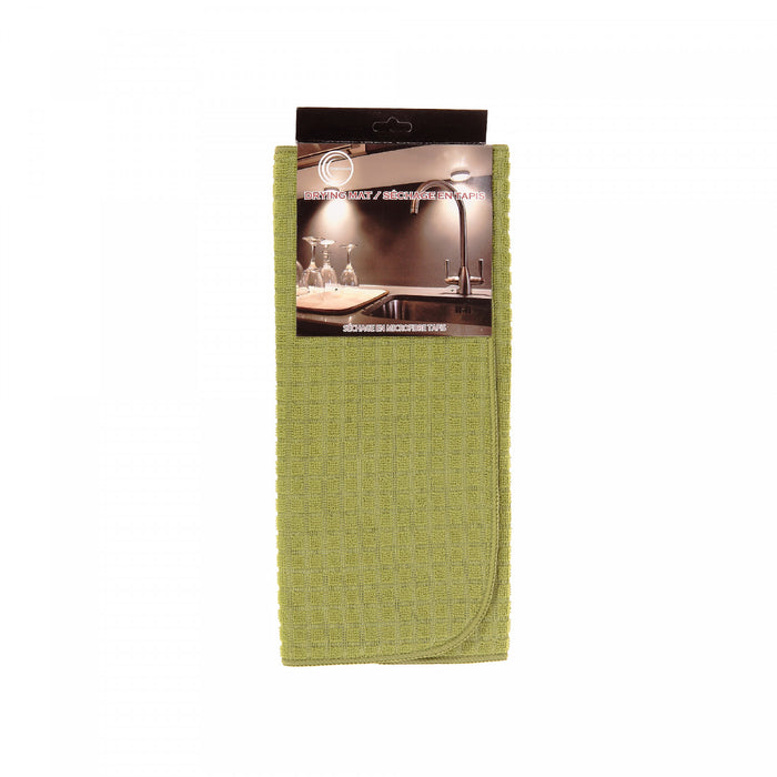 Tapis d’égouttage en microfibre vert - ensemble de 2