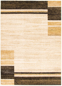 Carpette Aya ivoire-brune - 5 pi 3 pox 7 pi 3 po