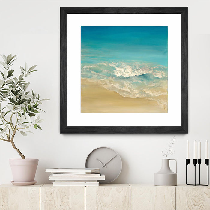 Œuvre d’art murale encadrée noire et mate « Coastal Viewpoint Ii » 30 x 30