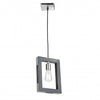 Luminaire suspendu Gatehouse pin foncé et nickel brossé à 1 ampoule