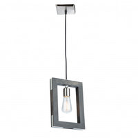  Luminaire suspendu Gatehouse pin foncé et nickel brossé à 1 ampoule 