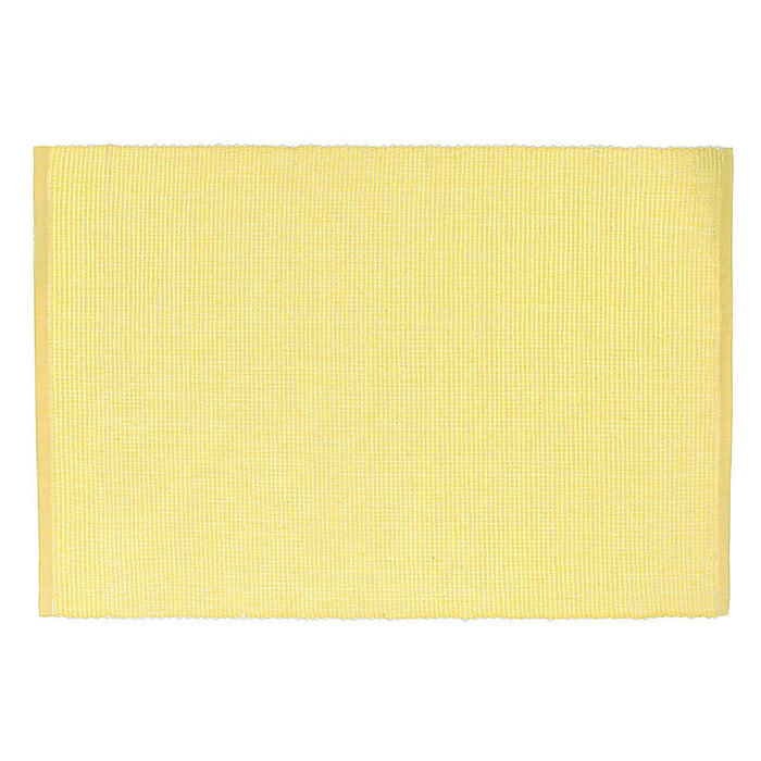 Napperon jaune en chambray côtelé - ensemble de 12