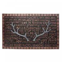 Tapis de plancher orné de bois de renne, en caoutchouc