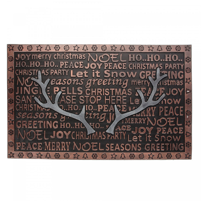 Tapis de plancher orné de bois de renne, en caoutchouc