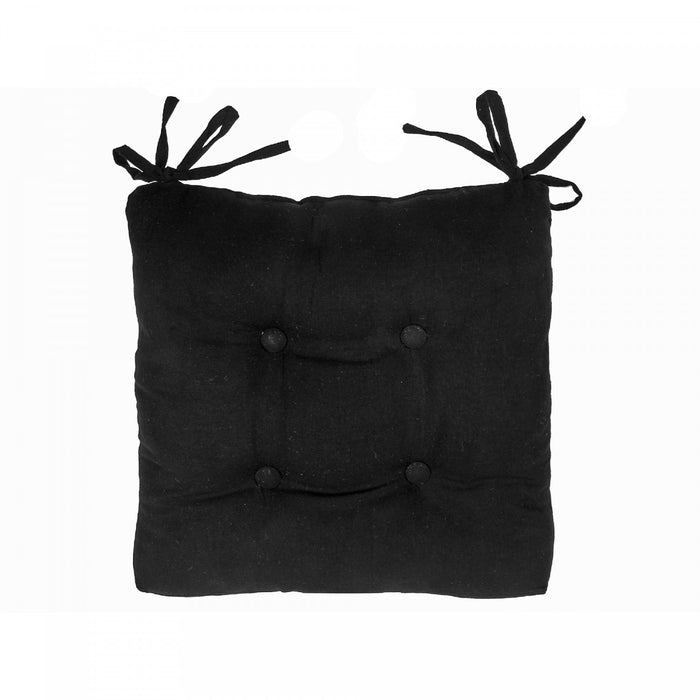Coussin de chaise noir - ensemble de 2