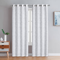 Paire de panneaux de rideaux gris à oeillets Sunderland - 54X95