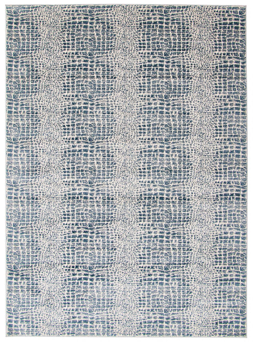 Carpette Kecia bleu marine/crème 5 pi 3 po x 7 pi 3 po