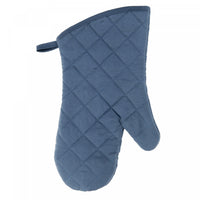 Mitaine de four piquée bleue de 7,5 po x 13 po - ensemble de 4