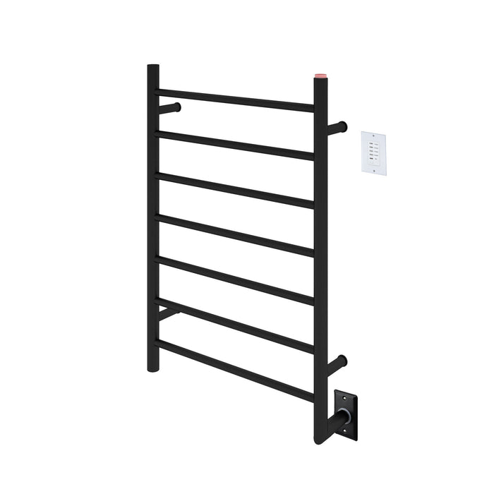Porte-serviettes chauffant Comfort d'Acona 7 barres, câblé ou branché, noir mat - AN-5334-TWCD01