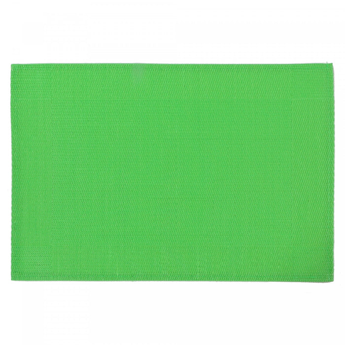 Napperon vert lime en vinyle de style classique - ensemble de 12