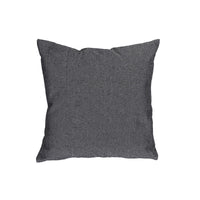Coussin noir en chambray avec fermeture à glissière - ensemble de 2 coussins