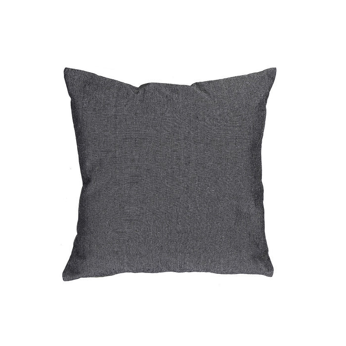 Coussin noir en chambray avec fermeture à glissière - ensemble de 2 coussins