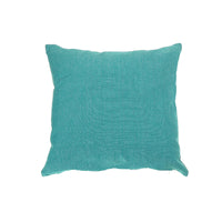 Coussin bleu sarcelle en chambray avec fermeture à glissière - ensemble de 2 coussins