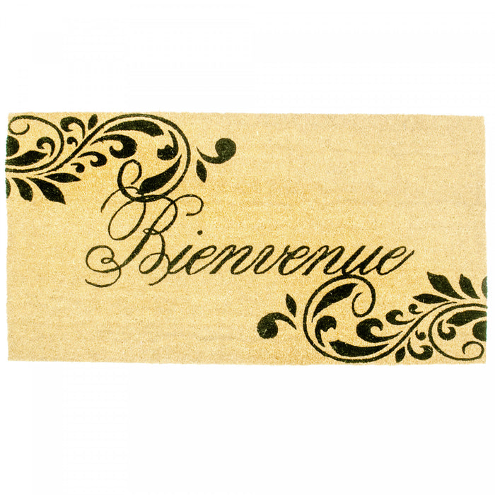 Tapis de plancher « Bienvenue » en fibre de coco