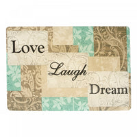 Napperon Eva « Love Laugh Dream » 12 x 18 - ensemble de 12
