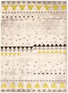 Carpette Raja ivoire-verte - 5 pi 3 pox 7 pi 3 po