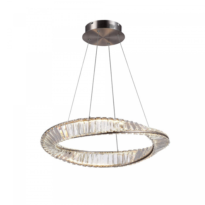 Luminaire suspendu Stella nickel satiné à DEL de 25 W