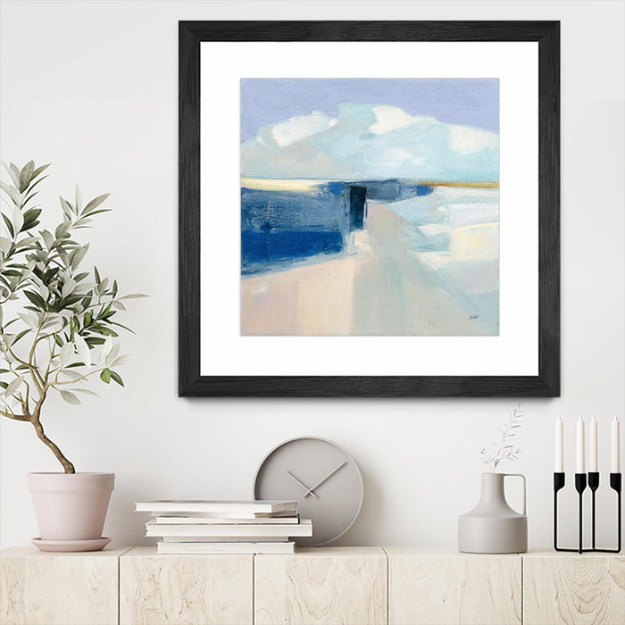 Œuvre d’art murale encadrée noire et mate « Sand And Sky » 36 x 36