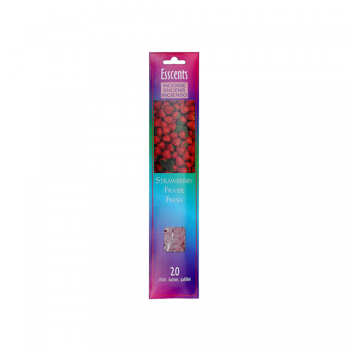 Bâtons à arôme de fraise d’Esscents - ensemble de 8 paquets de bâtons d’encens