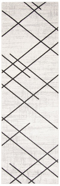 Carpette Damali ivoire et noire lavable à la machine - 2 pi 6 po x 8 pi 0 po